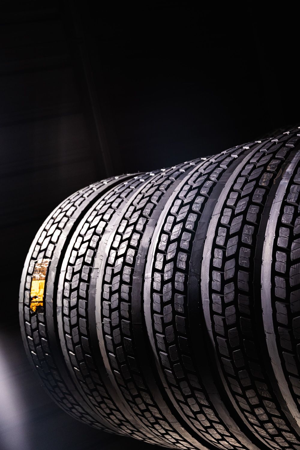Truck tyres in the Infinity Tyres warehouse