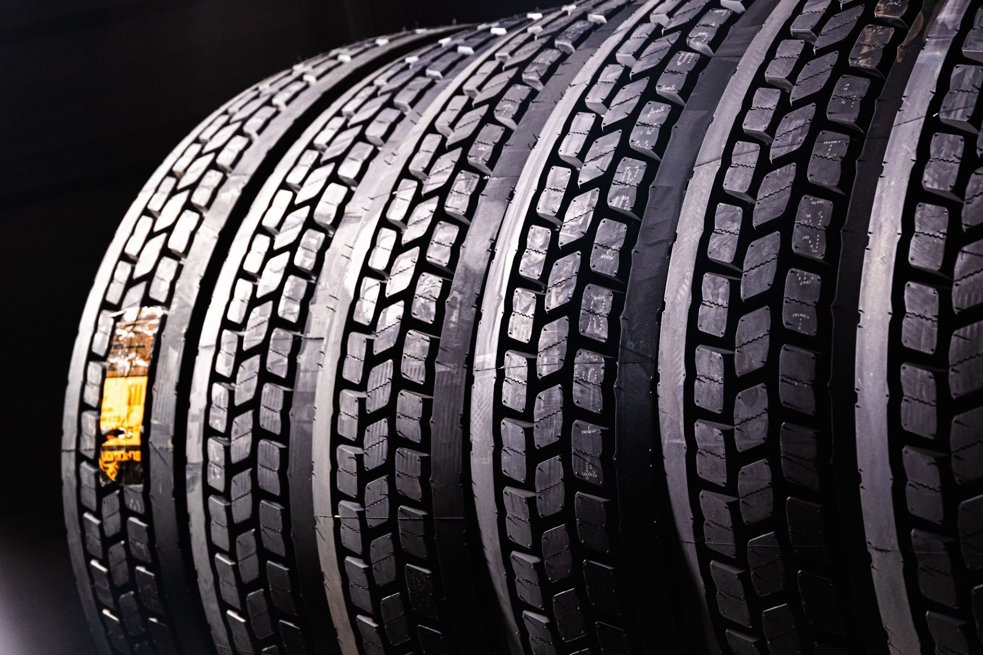 Truck tyres in the Infinity Tyres warehouse